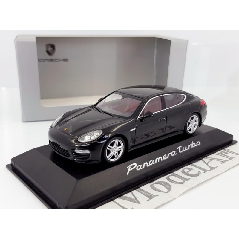 1:43 保時捷原廠 Minichamps Porsche Panamera Turbo 2014黑『跳水特惠』