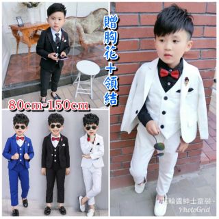 80cm-150cm兒童西裝套裝春秋裝中小寶寶禮服花童演出服鋼琴男童男童禮服兒童小西裝套裝婚禮花童帥氣