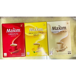 韓國 Maxim 三合一即溶咖啡 原味/摩卡/白金 咖啡 100入 【笙笙日韓食品】