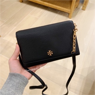 美國正品 Tory Burch TB 荔枝 皮革 Woc 鏈條包 斜背包