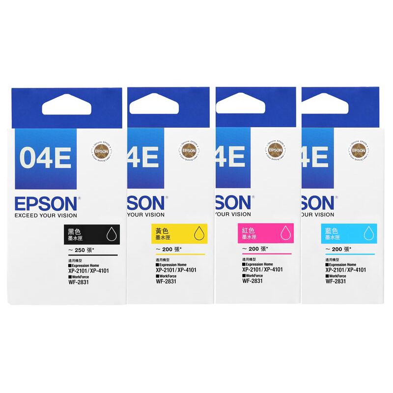 公司貨 全新 EPSON 04E 原廠墨水匣 EX-2101 XP4101 WF2831 全新公司貨