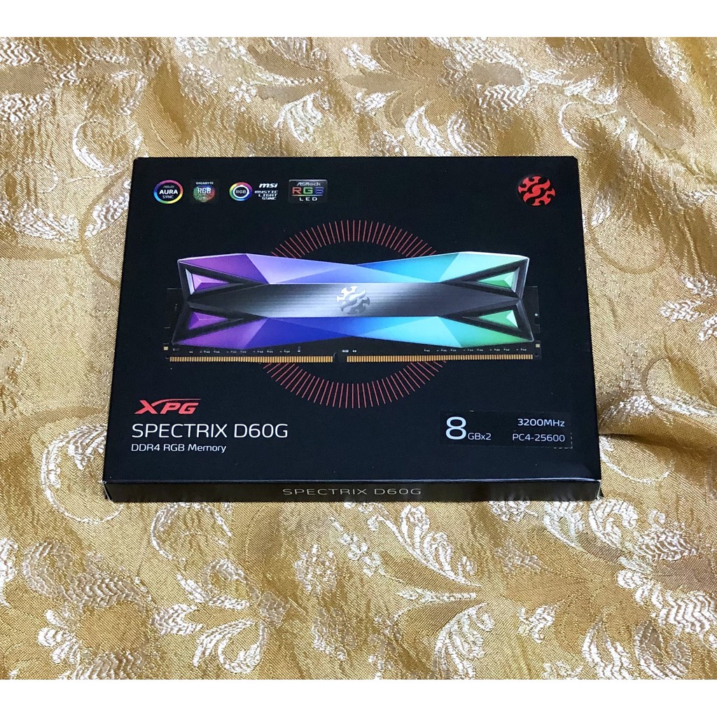 全新 威剛 ADATA 16GB 8G *2 DDR4-3200 XPG D60G RGB 16G RAM記憶體