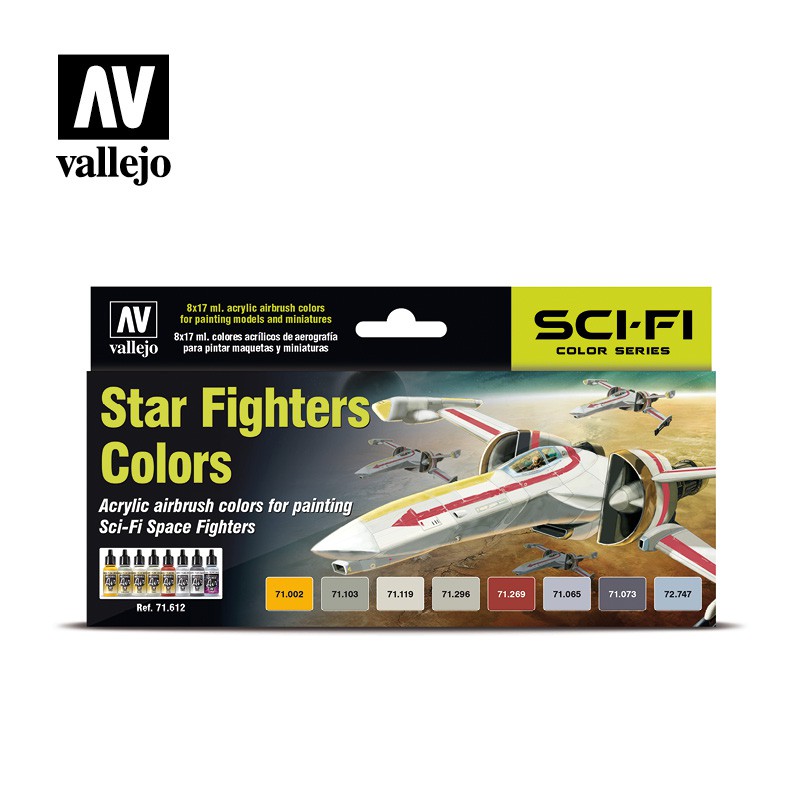 ㊣ AV Vallejo 水性模型漆 星際大戰科幻飛行器 Star Fighter 鋼彈水性漆 71612