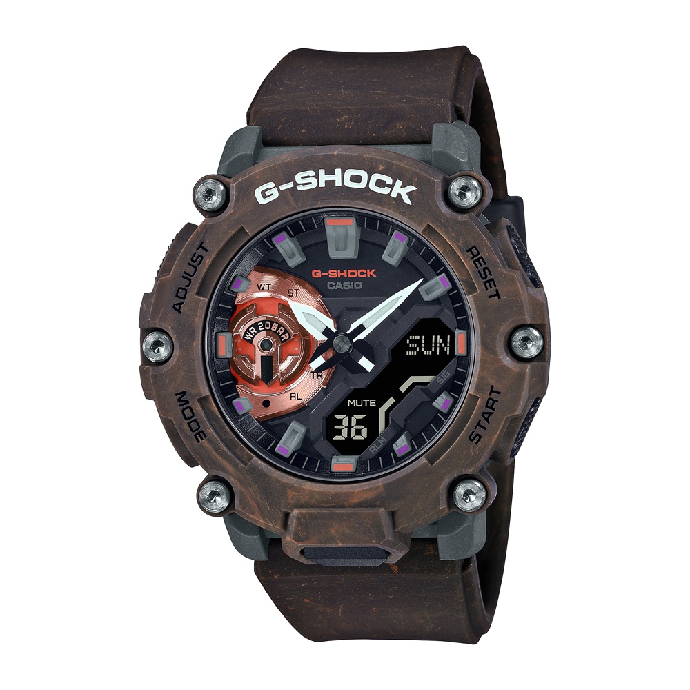 【聊聊私訊甜甜價】CASIO卡西歐GA-2200MFR-5A/G-SHOCK系列神秘森林系列雙顯手錶咖啡47mm