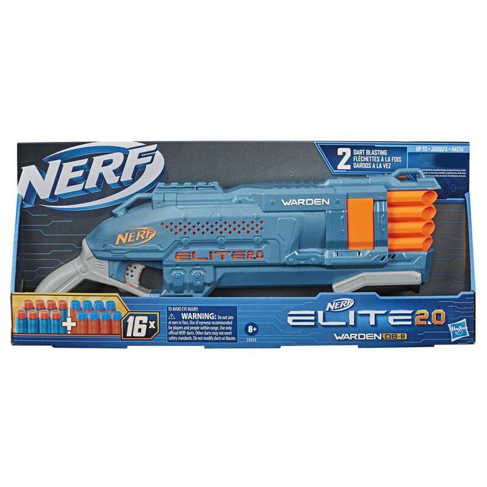 【玩具倉庫】【美國 NERF】菁英系列 Elite 2.0 Warden DB-8 看守者←男孩 露營 飛鏢 玩具槍樂活