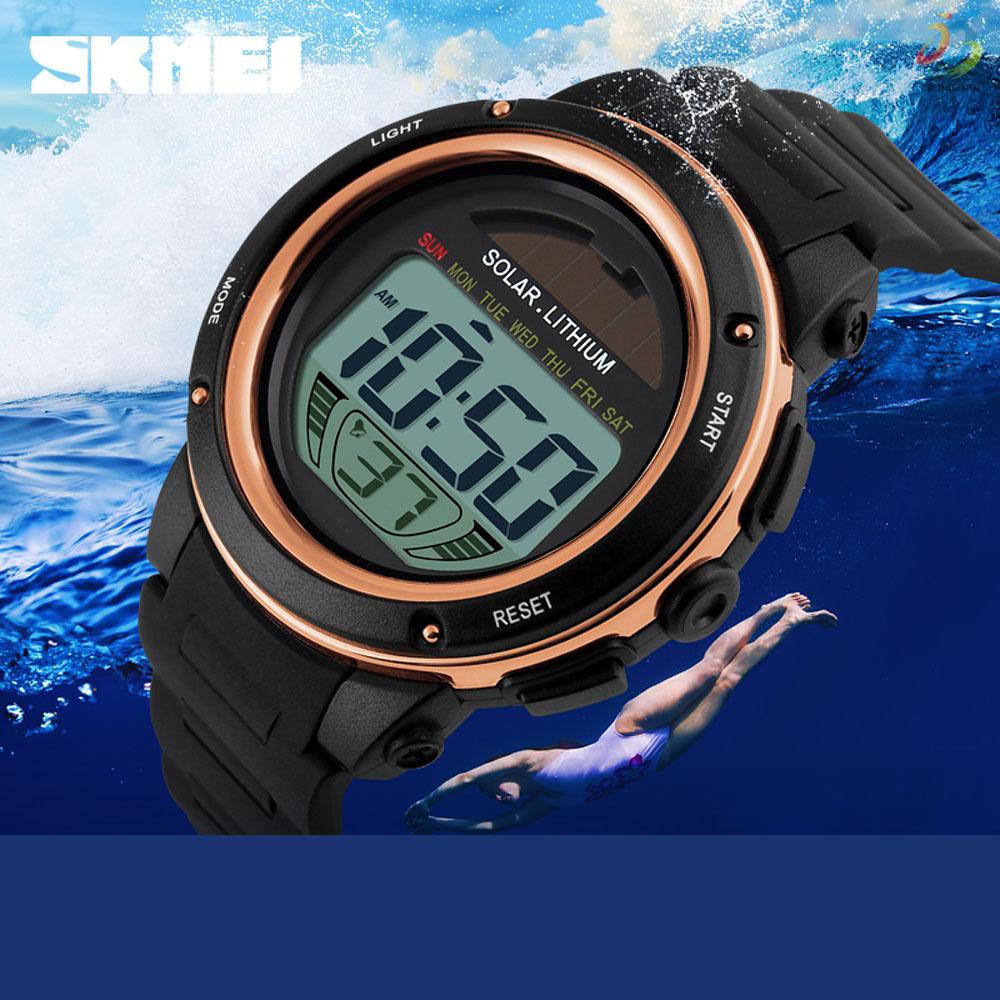 G&amp;H 時刻美1096 男女式防水運動腕錶太陽能手錶藍色
