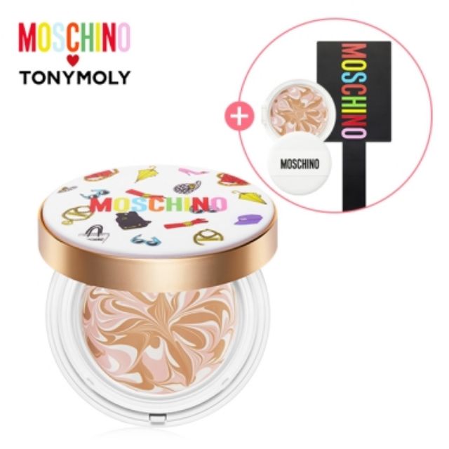 韓國代購▪新品 Tony Moly x MOSCHINO 氣墊粉餅(白款)