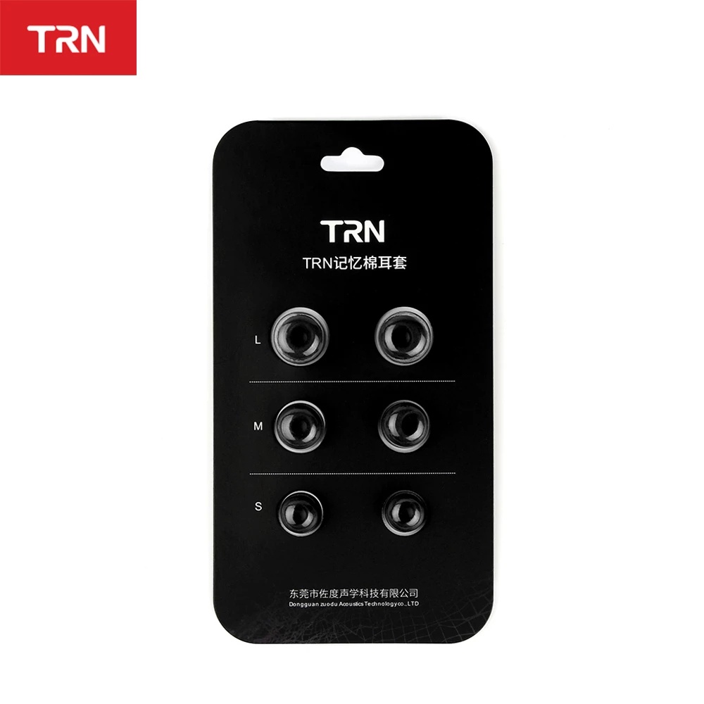 Trn 3Pairs (6pcs) 耳機記憶棉耳罩回彈耳塞 PU 海綿記憶海綿耳機耳塞 V90 MT1 ST1 BA15