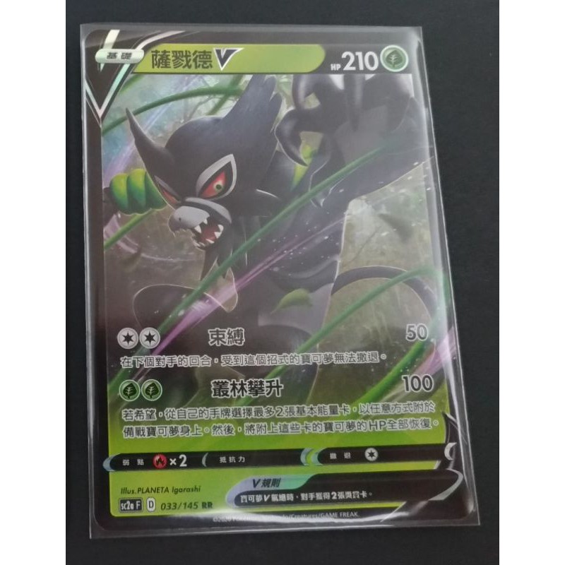 PTCG 寶可夢中文版第六彈RR 薩戮德V  蝦皮購物