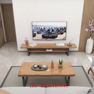 低價 新品 實木電視櫃 茶幾組合 原木松木整板工業風loft民宿極簡小戶型窄款