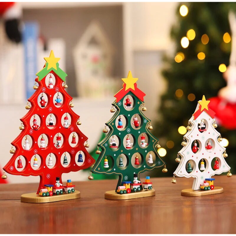 預購 韓國 聖誕節 木製 DIY 桌上型 裝飾 聖誕樹 聖誕禮物 交換禮物