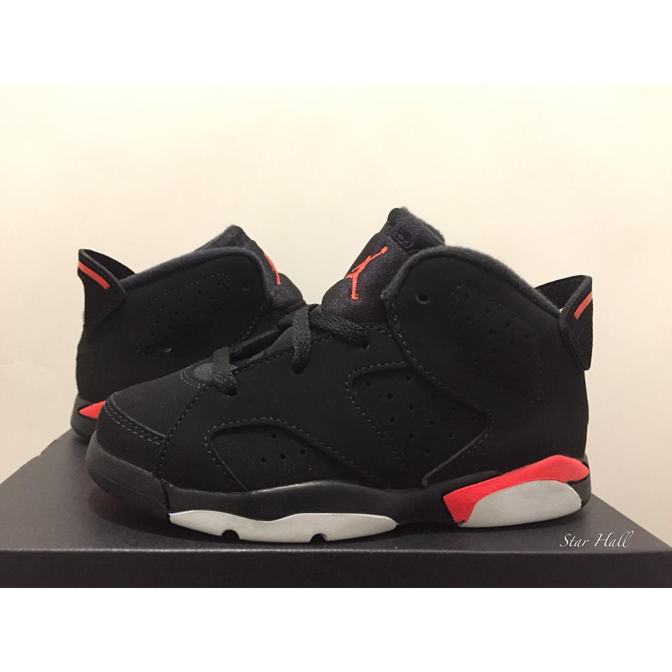 AIR JORDAN 6 RETRO TD 黑紅 大魔王 老屁股 小童鞋 384667-060