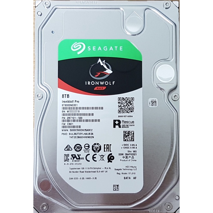 Seagate 希捷【IronWolf Pro】 8TB 3.5吋 NAS硬碟 (ST8000NE001)