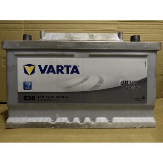 德國進口 VARTA 華達 銀合金 E38 (74AH) 750CCA 歐規車系 汽車電瓶