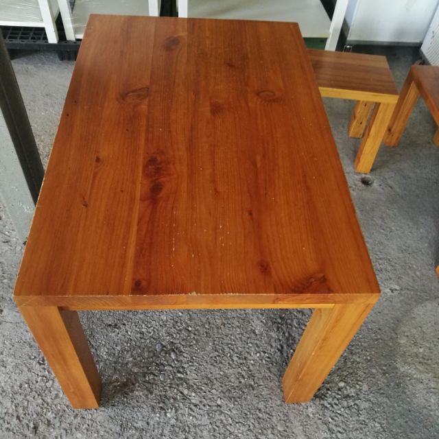 木頭餐桌，椅子，桌椅，一組