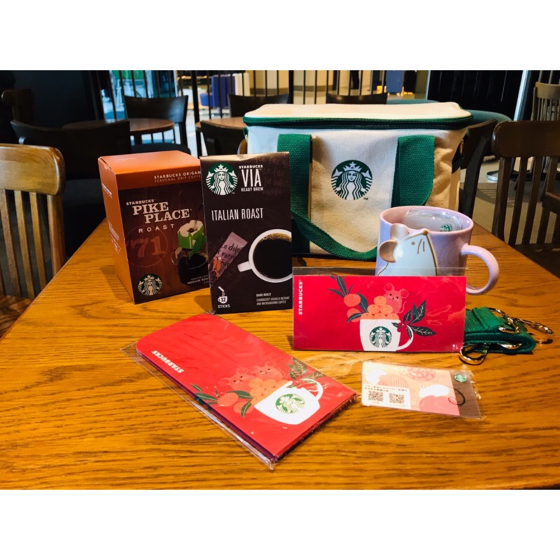 拆賣星巴克 鼠運亨通新春禮 Starbucks 2020上市 5月生日卡 福袋鼠年 馬克杯即溶 掛耳 提袋 隨行卡紅包袋