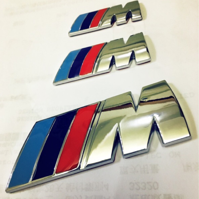 寶馬 副廠 雷霆版 BMW 改裝M標 貼標 尾標 附背膠 大 小 尺寸都有 E30 E34 E36 E38 M5 M3