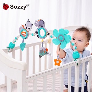 Sozzy新品寶寶安撫益智新生兒手推車嬰兒車掛件床夾車夾玩具批發