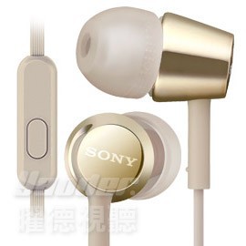 【最低價】SONY MDR-EX155AP 金色 細膩金屬 耳道式耳機 線控MIC