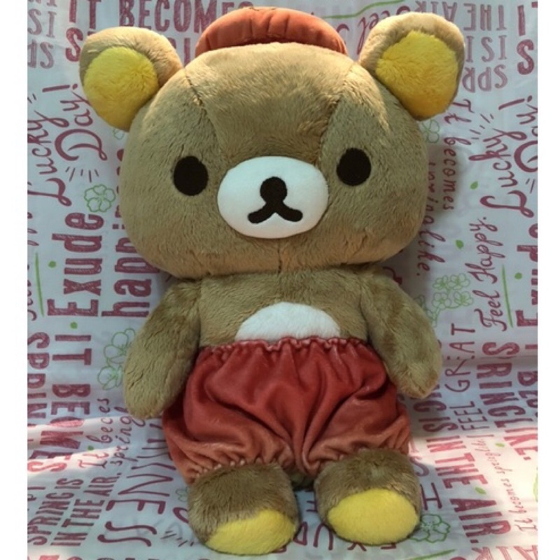 【日本正版】San-X 蘋果 懶懶熊 拉拉熊 娃娃 可愛 坐姿 小熊 懶熊 熊熊 懶妹 小雞 牛奶妹 帽子 褲子 限定