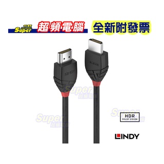 【超頻電腦】LINDY 林帝 BLACK系列 HDMI 2.0(Type-A) 公to公 傳輸線 1m(36471)