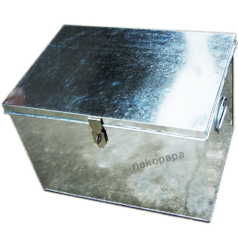 客製化鐵皮箱 特價大鐵箱子 白鐵皮箱子 帶鎖工具箱儲物箱鐵收納箱零錢箱定製定做