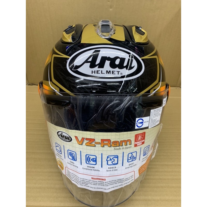 Arai VZ-RAM Pedrosa Spirit Gold 金武士 黑武士 半罩式 3/4罩 安全帽