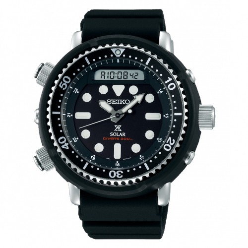 SEIKO PROSPEX雙顯復刻款太陽能潛水腕錶H851-00A0D/SNJ025P1)SK006