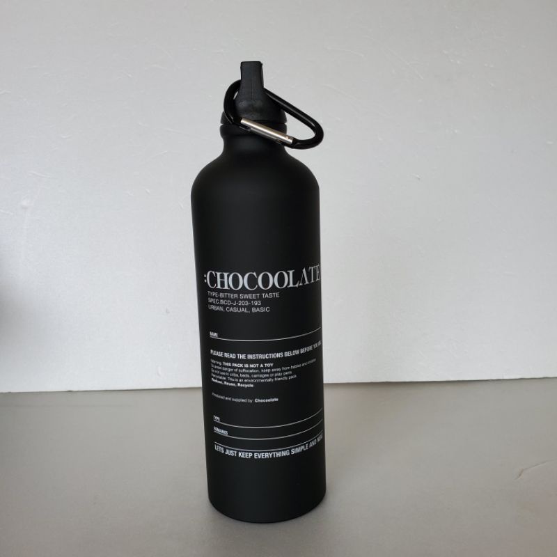 ：CHOCOOLATE 霧面黑 輕量 運動瓶 隨身瓶
