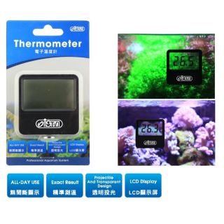 【彩虹騎士】伊士達透明投光LCD魚缸溫度計，水族用品，水族溫度計，水溫計，魚缸用品