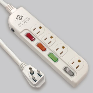 【臺灣製造】延長線 電源線 6尺/9尺 威電 過載斷電4開4座電源線組 CK3442