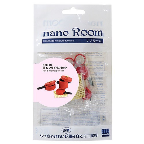 (卡司 正版現貨) nano Room 迷你家具-NRS-015 鍋具組 木製組裝模型 紙模型 3D立體紙拼圖 DIY