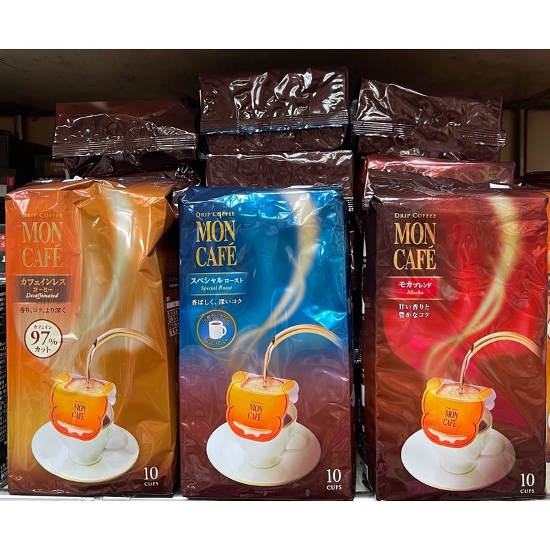日本 片岡 MON CAFE 咖啡掛耳包 濾掛式咖啡 10小包入 摩卡/特培/柔和低咖啡因/火山