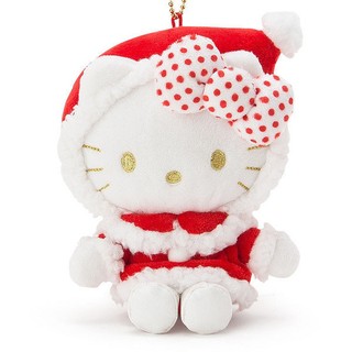GIFT41 4165本通 Hello Kitty 絨毛娃娃吊飾 4901610923221 2016白色聖誕系列
