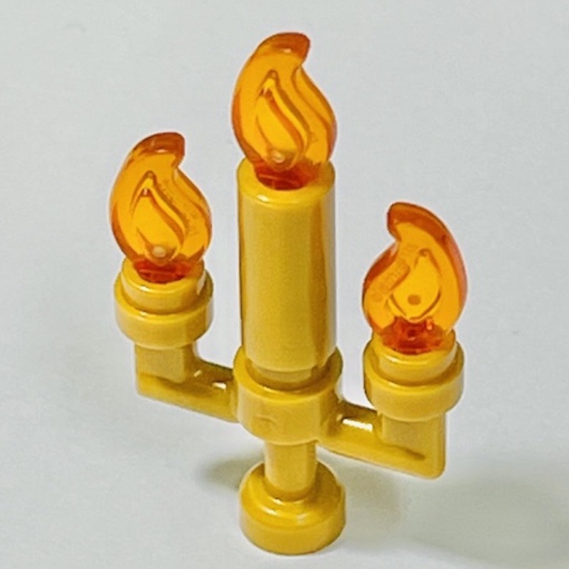 LEGO 樂高 珍珠金 蠟燭 + 燭台 + 3個火焰 73117 37775 37762