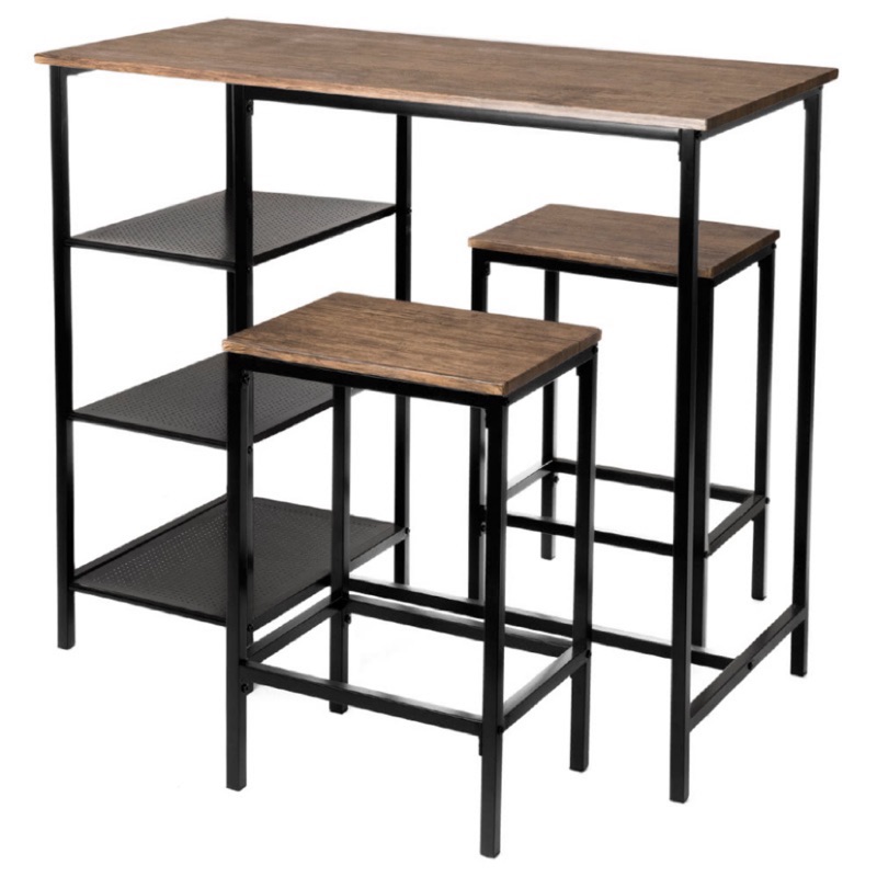 工業風吧台桌椅組 一桌二椅 吧台桌吧台椅餐桌餐椅diy自行組裝 蝦皮購物
