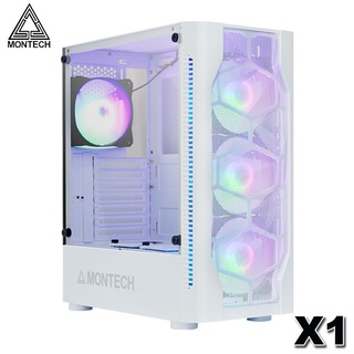 【MR3C】含稅附發票 MONTECH君主 X1 白色 鋼化玻璃透側 電腦機殼