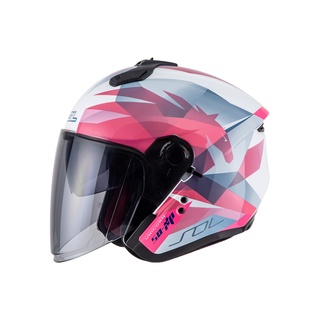 【SOL Helmets】SO-XP開放式安全帽 (獨角獸 白/粉) ｜ SOL安全帽官方商城
