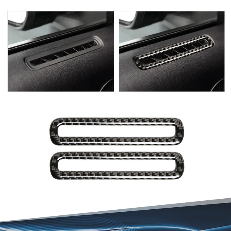 2 件裝車門出風口蓋裝飾框架貼紙裝飾件適用於福特野馬 2015-2020 年汽車內飾配件