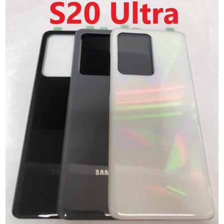 電池背蓋適用 三星 Galaxy S20 Ultra S20Ultra 底殼 邊框 後殼 玻璃 背蓋 背殼 帶背膠 現貨