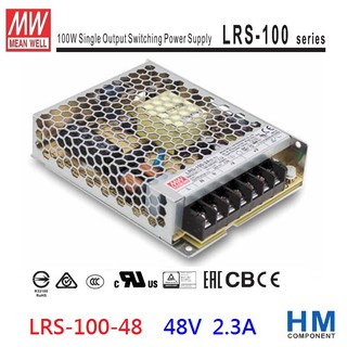 明緯 MW 電源供應器 LRS-100-48 48V 2.3A -HM工業自動化