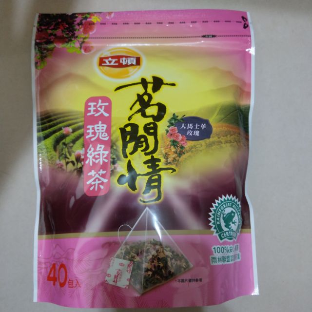 (i19下單)立頓茗閒情 - 玫瑰綠茶包(40入/包)