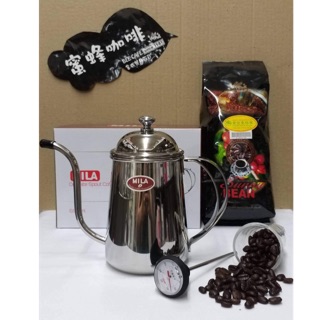 *蜜蜂咖啡*MILA 手沖壺650ml+黃金曼特寧咖啡1磅**原價1800特價1330*