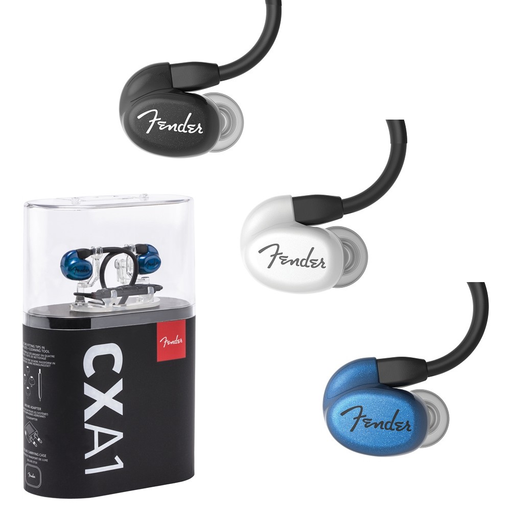 志達電子 CXA1 三色可選 美國Fender IEM系列 入耳式監聽耳機 內建麥克風與3鍵線控