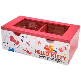 👑限時優惠【晶品生活廣場】正版授權 木製 Hello Kitty 繽紛透明飾品盒 收納盒 珠寶盒 KT-630091