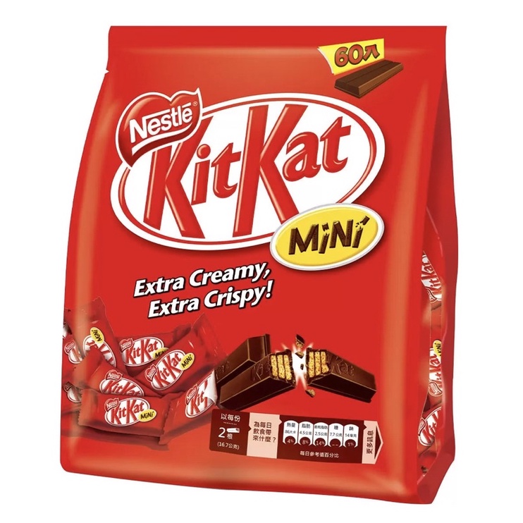 ✅現貨🔴COSTCO👉雀巢奇巧KitKat迷你威化巧克力家庭號 16.7公克 X 60條 #89591#