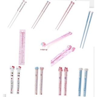 現貨 日本雜貨 三麗鷗 天然木筷 20.5cm 造型公仔筷子凱蒂貓 Hello Kitty 美樂蒂 雙子星 大耳狗