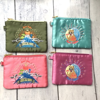 日本 貓咪 壽司 富士山 重工刺繡 面紙包 和風 緞面 小物耳機充電線收納包卡包零錢包面紙套萬用包收納袋衛生紙包生