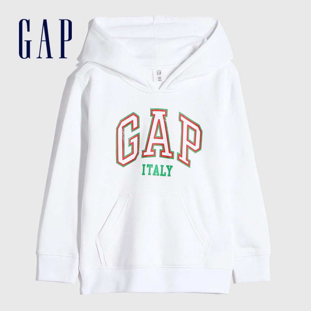 Gap 男幼童裝 Logo帽T-白色(535475)