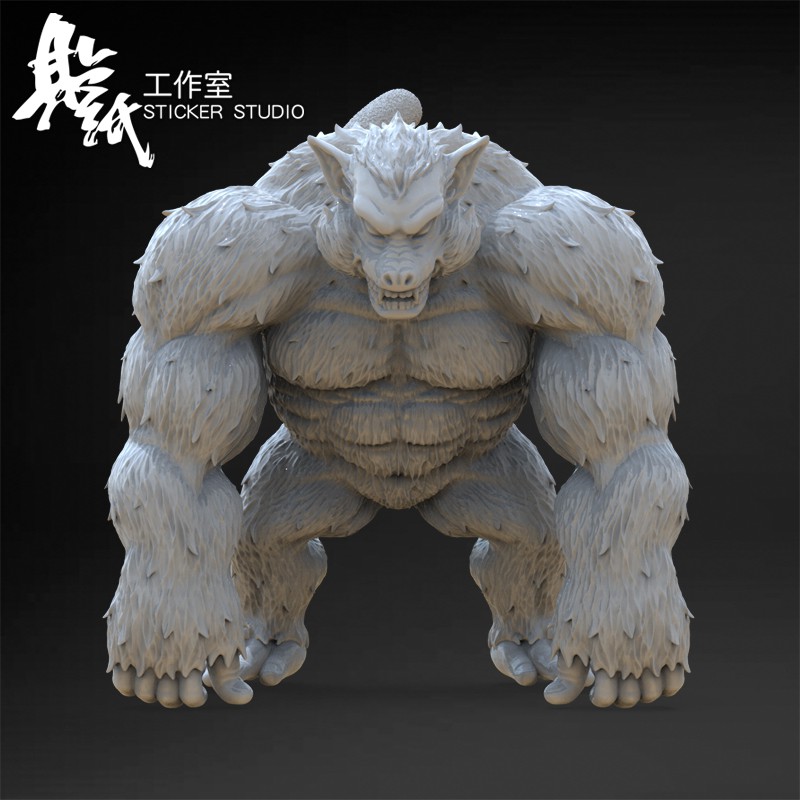 七龍珠孫悟空大猿雕像模型高精度3d列印數據圖紙gk樹脂白模定制 蝦皮購物